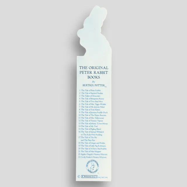 The World Of Beatrix Potter Collectible Promotional Bookmark 2