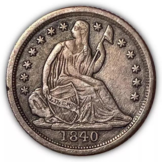 1840-O Seated Liberty Half Dime Extremely Fine XF Coin, Scratches #5975