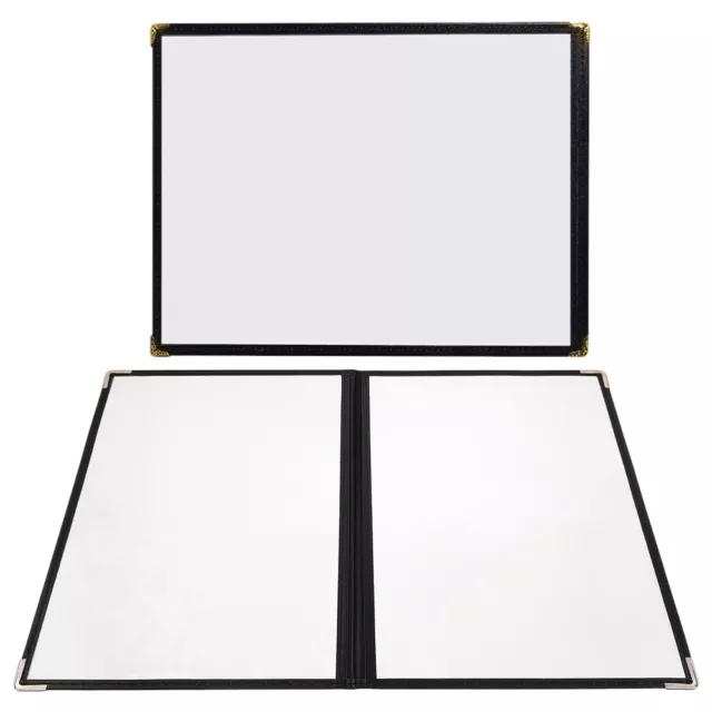 2 Pcs Recipe Folder Pvc A4 Binder Decorative File Folders Menu