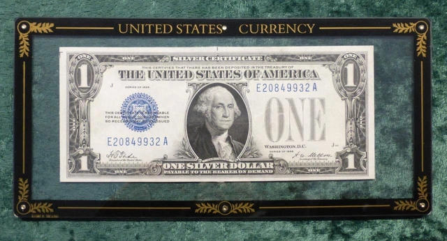 1928 $1 Silver Certificate Funny Back Dollar Note CRISP United States of America