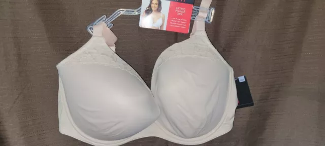NWT DREAMFIT LIFTING Plunge Bra NUDE Color 42 DDD Underwire Smooth