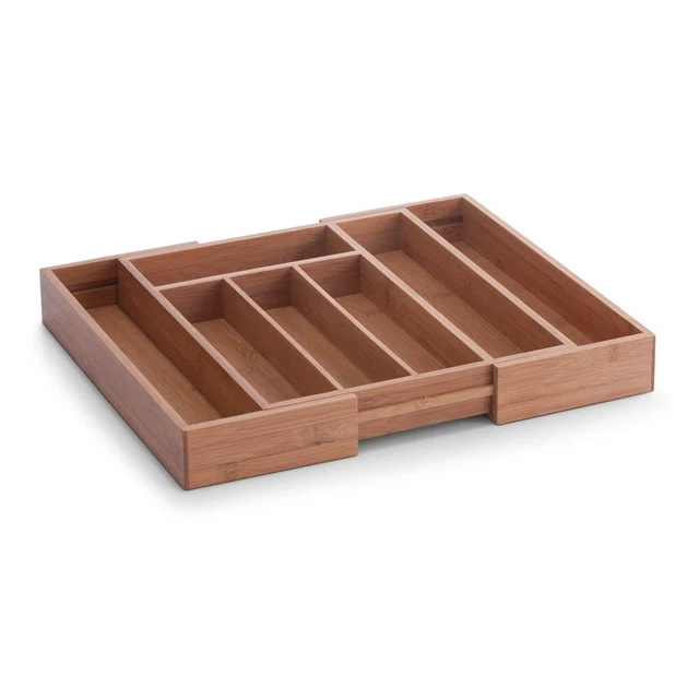 Zeller Bamboo Besteckkasten braun