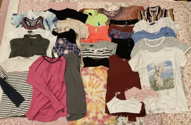 Huge bundle of girls clothes 10-11 years 35 items! Tops leggings shorts T-shirts
