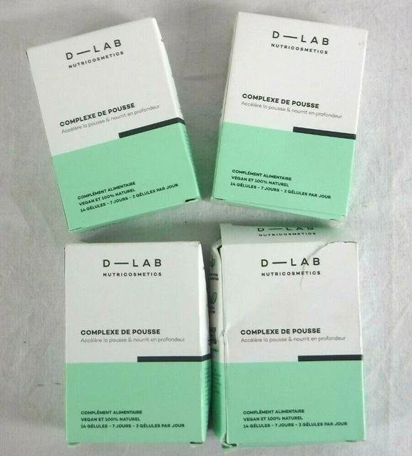 D-LAB NUTRICOSMETICS COMPLEXE DE POUSSE CHEVEUX - 4 x 14 GELULES - 02/2024