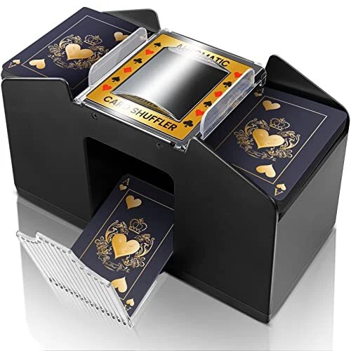 Automatic Card Shuffler - 1-4 Deck, Poker Shuffler Machine, Casino Card Electric