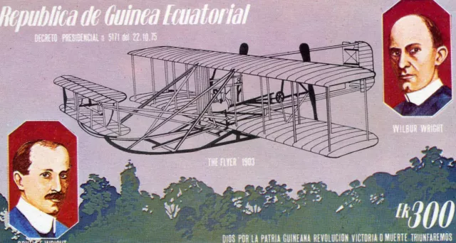 Equatorial Guinea #MiBlD311 MNH S/S 1979 Wright Flyer Aviation [Cinderella]