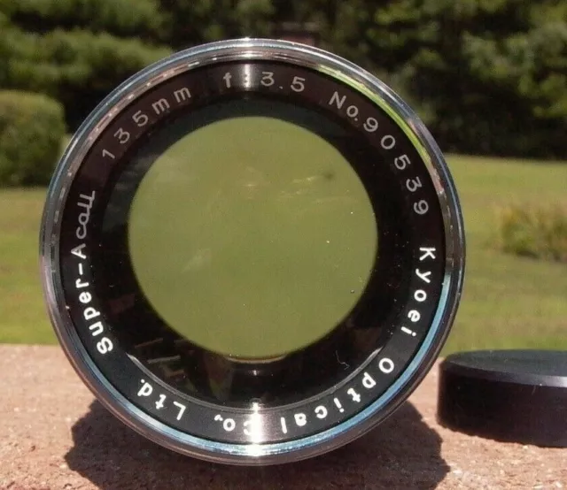 Leica Super Acall 135/3.5 Lens OUTFIT MINTISH, cased, viewer, shade m39 L39  9++ 3