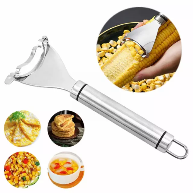 Kitchen Gadget Corn Stripper Tool 430 Stainless Steel Corn Slicer Peeler Corn