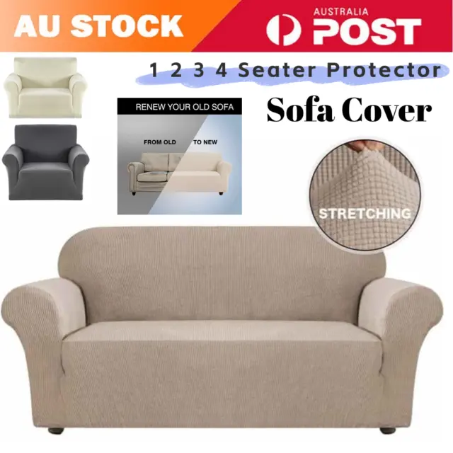 Sofa Cover Stretch Soft Couch Lounge Slipcover 1 2 3 4 Seater Protector Covers