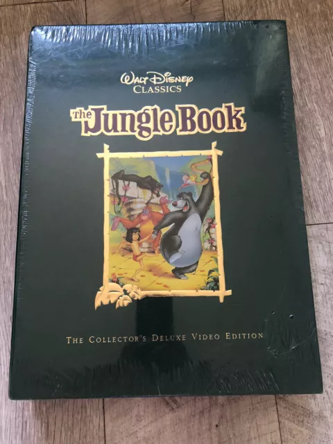 THE JUNGLE BOOK DELUXE Collector limited Edition VHS CD BOOK FILM Box ...