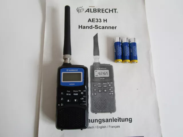 Albrecht AE 33H Funkscanner 180 Kanal Flugfunk, BOS +UKW Radio Scanner +Antenne