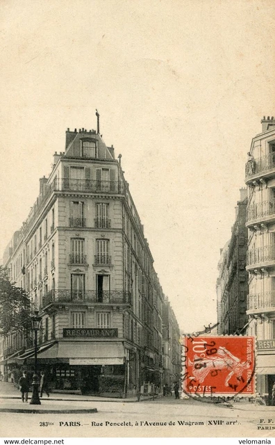 S10612 cpa 75 Paris - Rue Poncelet , à l'avenue de Wagram 17e arrt