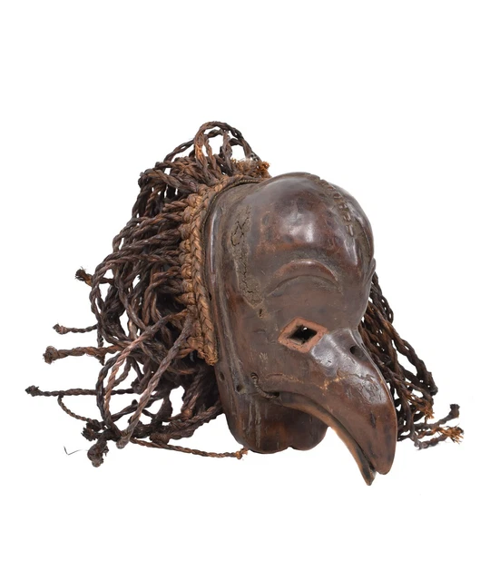 Chokwe Bird Mask with Moveable Jaw Angola African