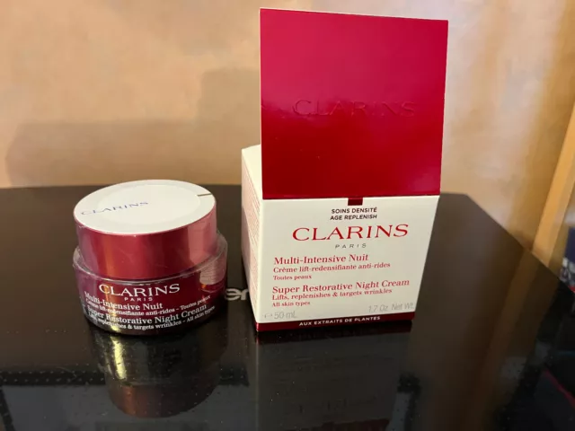 Clarins - Multi-Intensive Nuit Crème lift-redensifiante anti-rides - Toutes  Peaux Crème visage Pot 50ml - Soin de jour