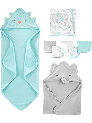 Unisex Babies' 8-Piece Towel and Washcloth Set, Multipacks