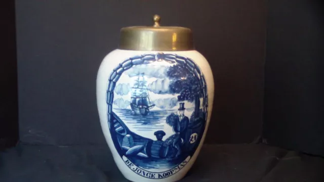 A Dutch Delft 19th Century tobacco Jar