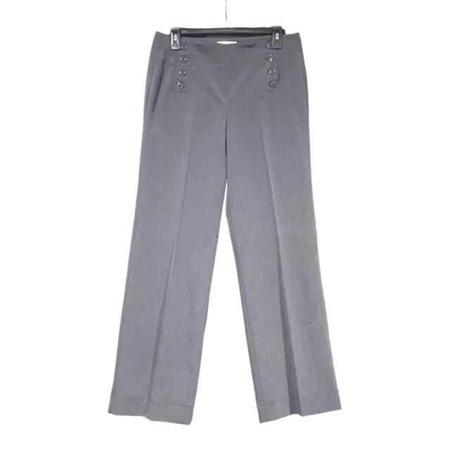 Dressbarn Women's High Rise Flat Front 8 Button Pant's Trouser Size 8 NWOT