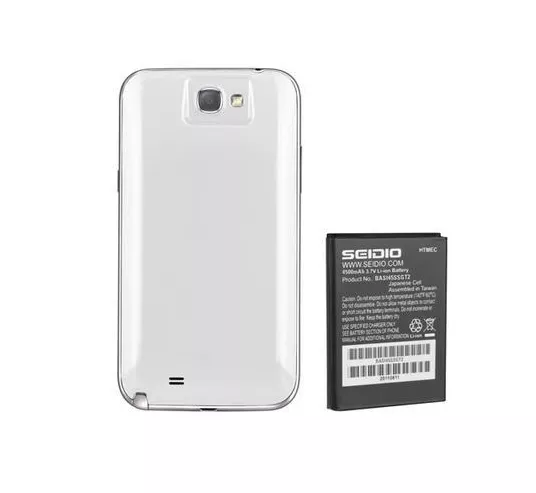 Seidio Innocell Extended Battery&Door For Samsung Galaxy Note 2 II White 4500MAH