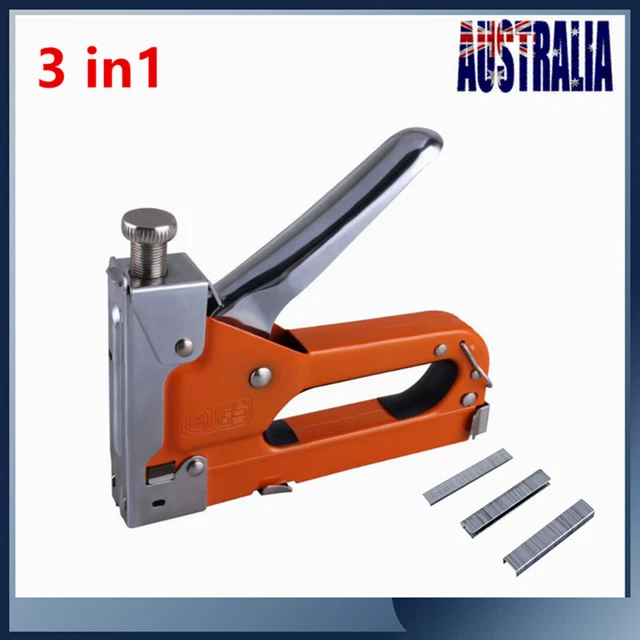 STAPLE GUN HEAVY Duty Fastener tool Tacker free Staples upholstery