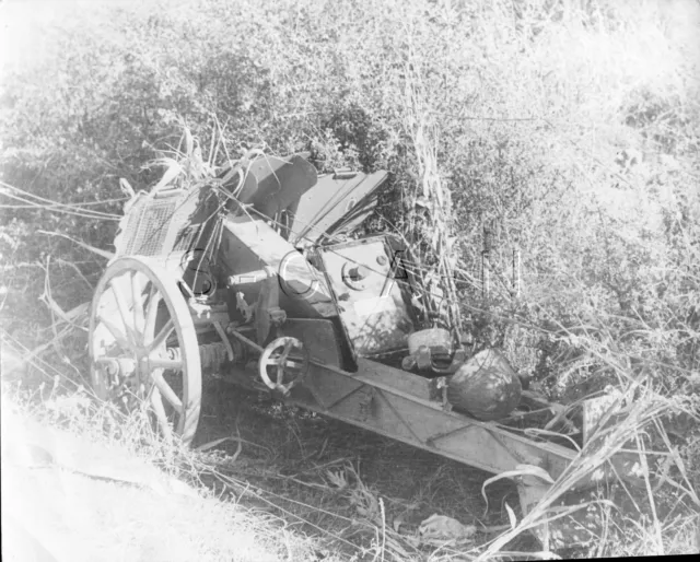 Org WWII German Large Press Photo- Italy- 75mm German Infantry Howitzer Le IG 18