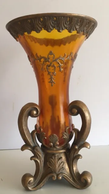 Art Deco Orange Decorative Vase