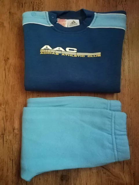 Adidas Jogger Tuta da Jogging Babyjogger Sweatshirt Sweathose Blu Azzurro Nuovo