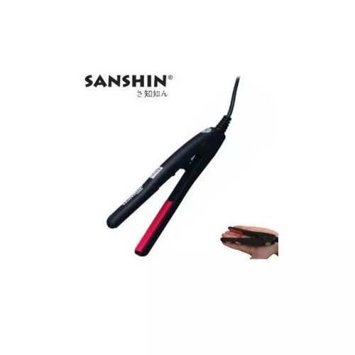 Sanshin Mini Glätteisen Black incl. Hitzeschutzhandschuh