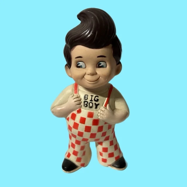 Vintage 1973 Bob's Big Boy Rubber Bank Vinyl Doll 8.5” Figure Discolored