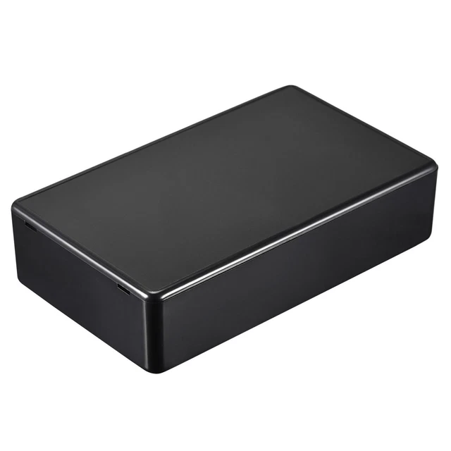 2 pezzi scatola di collegamento antipolvere 100 x 60 x 25 mm ABS per progetti elettrici nera