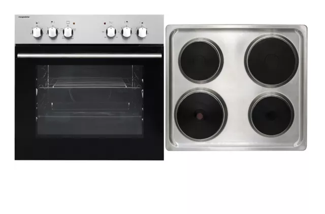 Ensemble Intégré de Cuisinière Fourneau Four Kit Inox + Plaque Cuisson Complet