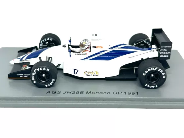 1/43 scale Spark AGS JH25B F1 Model Car G Tarquini 1991 Monaco Grand Prix Model