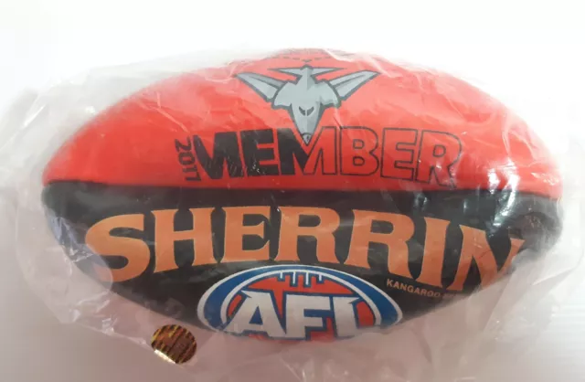 AFL Essendon Bombers 2017 Member Mini Sherrin Football Brand New Never Inflated