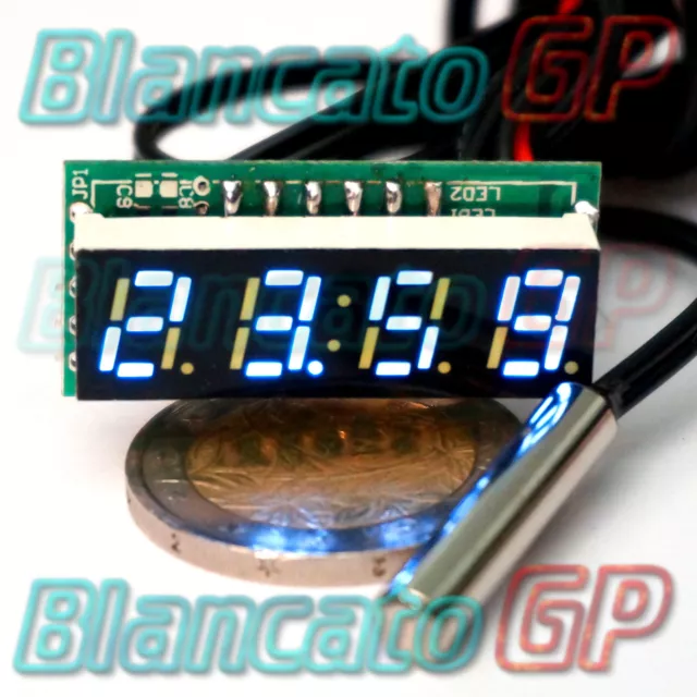 MICRO TERMOMETRO DIGITALE -30~70℃ LED BIANCO NTC termistore auto moto camper kfz