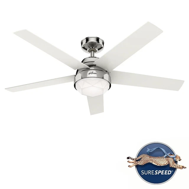 Hunter Fans - Garland - 52 Inch 5 Blade Ceiling Fan with Light Kit and Wall