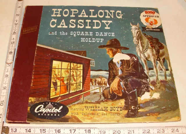 Hopalong Cassidy And The Square Dance Hold Up 1950 Capital Record Set Complete