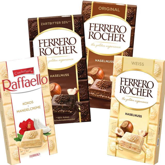 Ferrero Rocher E Raffaello Cioccolato Tafeln 90g 4er Pacchetto
