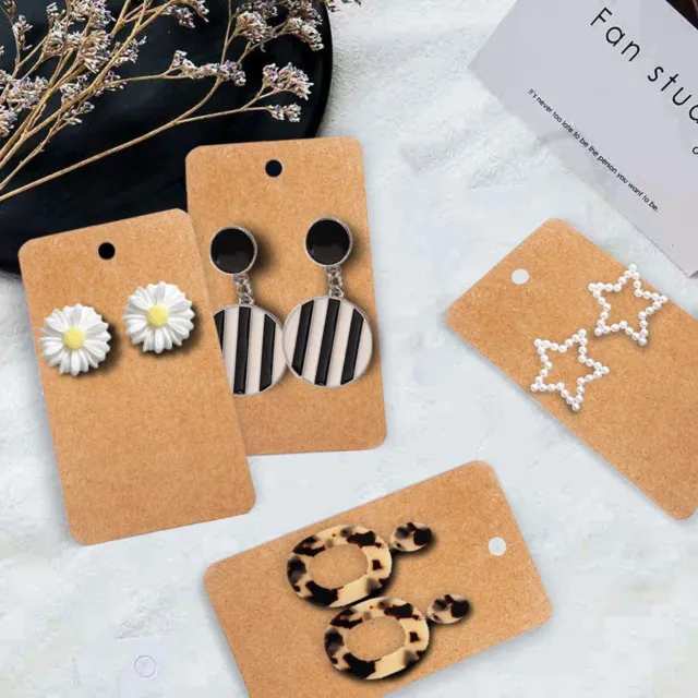 10-100PCS Earring Kraft Cards Jewellery Cardboard Paper Jewelry Display Holders