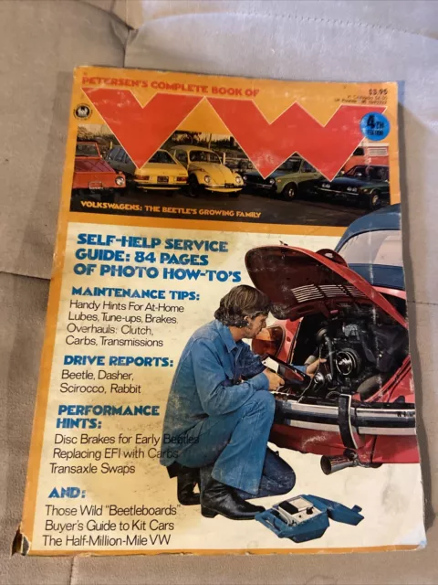 Vtg 70s Petersen's Complete Book of VW 4th Edition Volkswagen Beetle Bug 1976