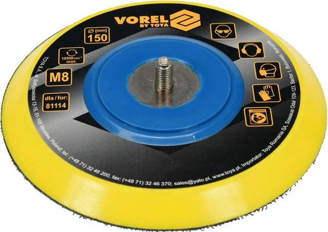 Piatto di supporto F. smerigliatrice centro aria compressa VOREL 81114
