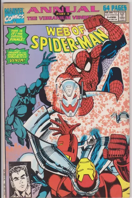 Web of Spider-Man Annual Issue #7 Comic. Direct. David Michelinie. Marvel 1991