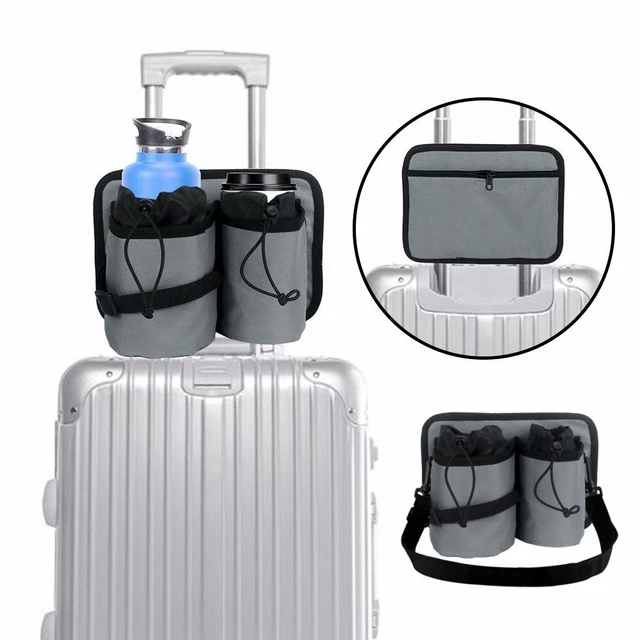 with Shoulder Strap Luggage Travel Cup Holder Water Bottle Holder  Men Women