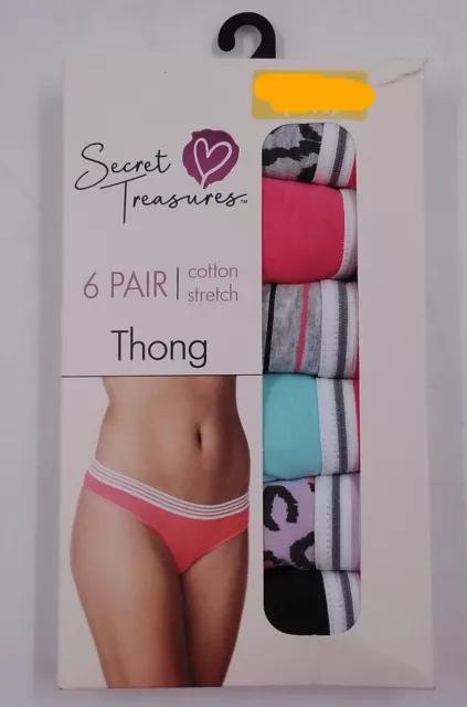 WOMEN'S LADIES SECRET Treasures Cotton Stretch Thong Panties Size XXL/2XG  (20) £15.14 - PicClick UK