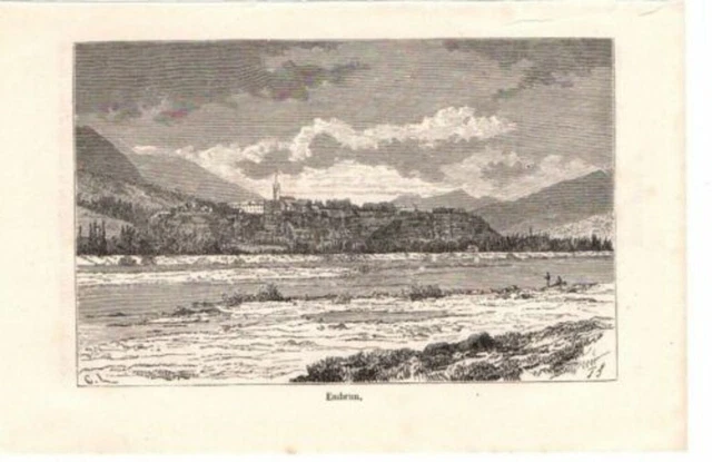 GRAVURE SUR BOIS 19ème EMBRUN