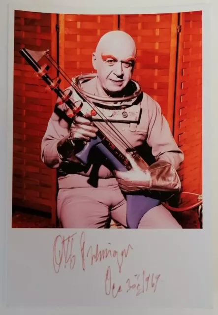 PRINT - 60s Batman TV Series Male Actor Otto Preminger 6"X4" Autograph Reprint