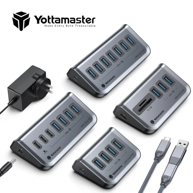 Yottamaster Multiport USB C Hub Splitter Verteiler USB 3.2 für PC Macbook Laptop