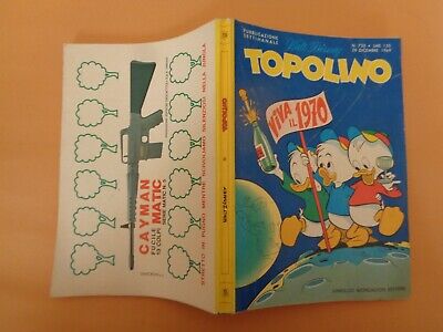 Topolino N°735 Originale Mondadori Disney"Ottimo"1969 Con Bollini E Cedola