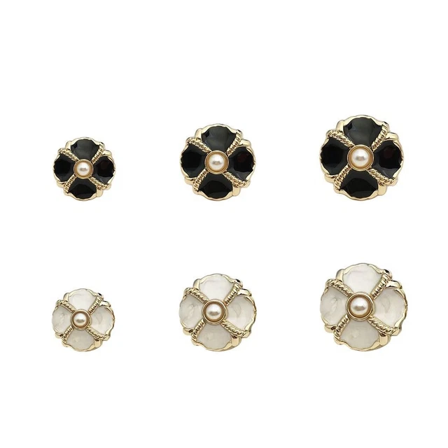 Accesorios de costura hechos a mano botones de metal perlas decoración botones camisa botones