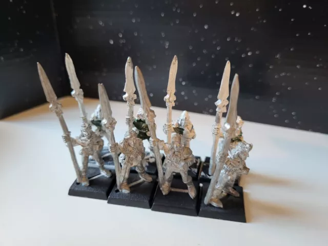 Warhammer Fantasy Battle Wood Elves Glade Guard Spearmen x8 - OOP Metal Citadel