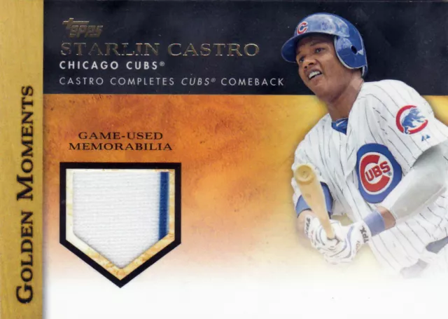 Starlin Castro 2012 Topps Golden Moments Game Used  Pinstripe Jersey