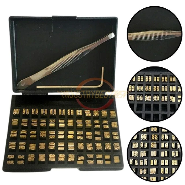 120pcs 2*4*15mm Hot Stamp Copper Letters Thermal Ribbon Printing Font NEW